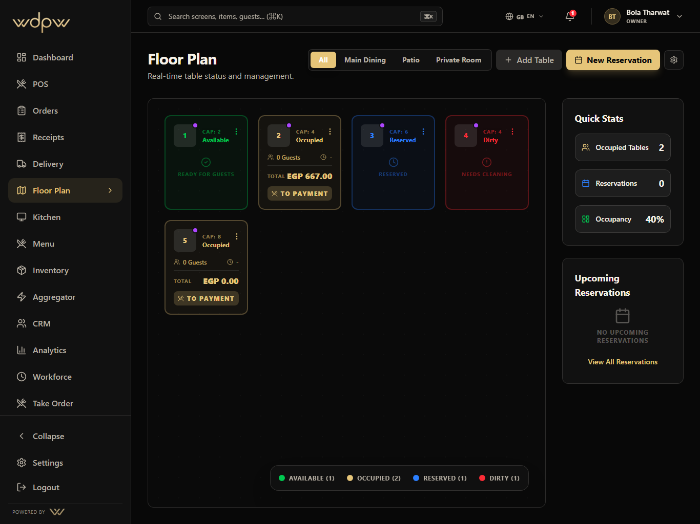 Floor Plan WDPW app screen